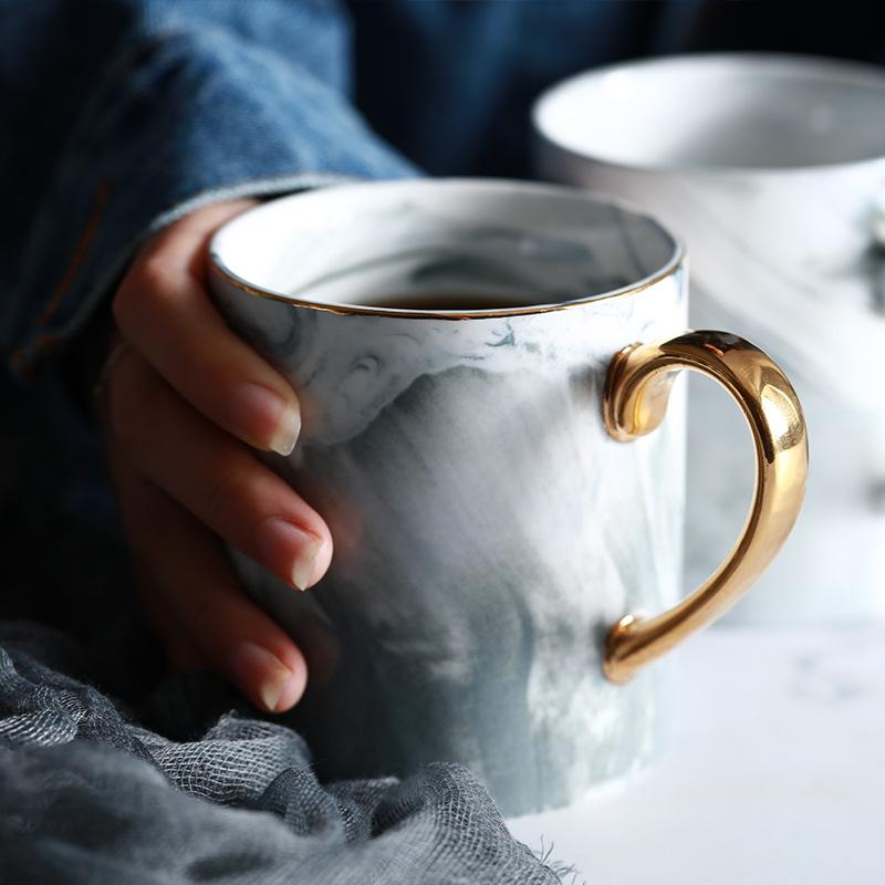 Luxury Gilded Marble Mug