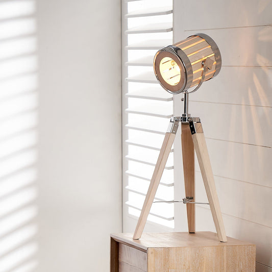 Formby Natural Wood Marine Tripod Table Lamp