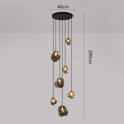 Nordic Villa Staircase Chandelier – Elegant Nordic Design for Hallways