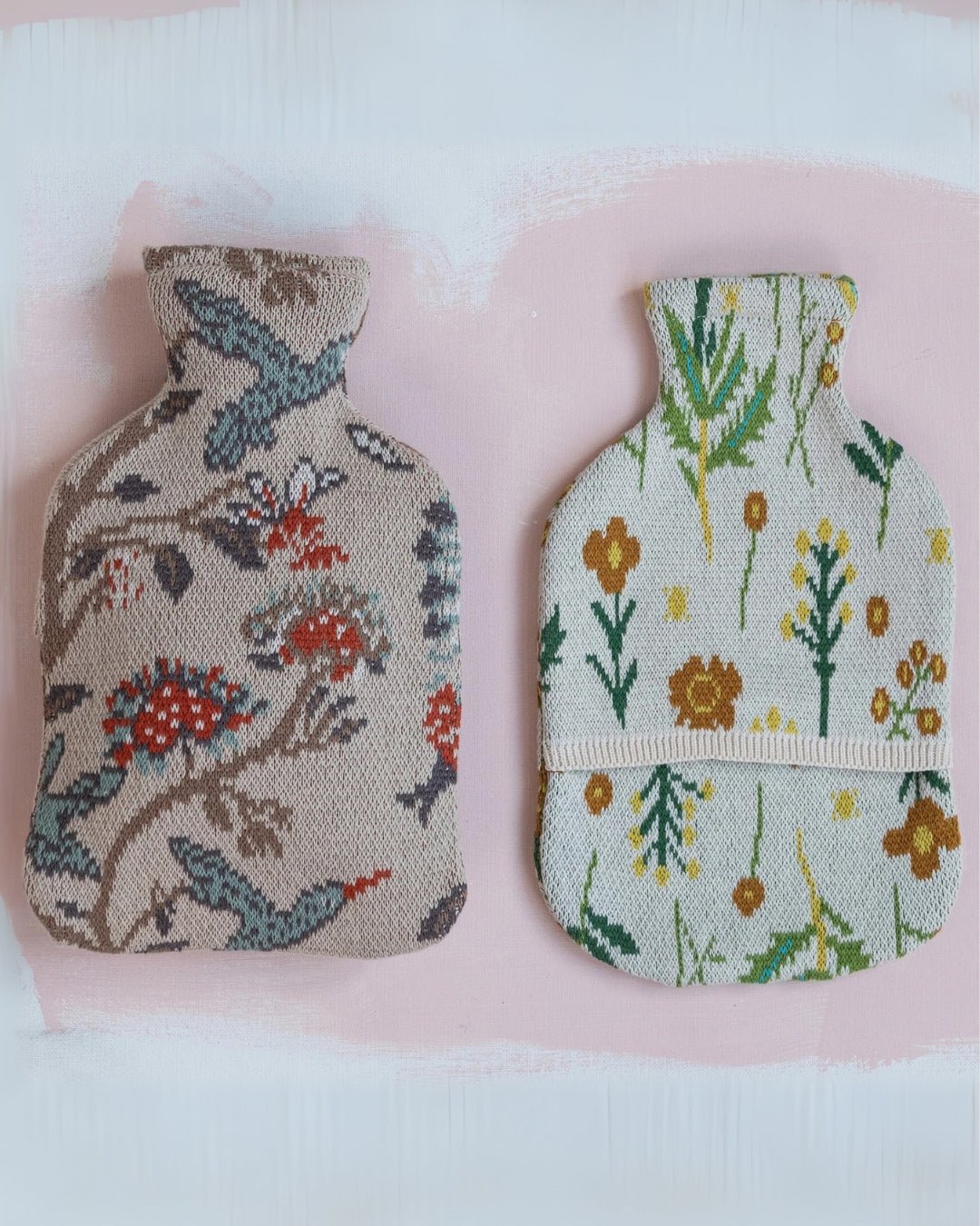 Sol Hot Water Bottle with Cotton Knit Cover