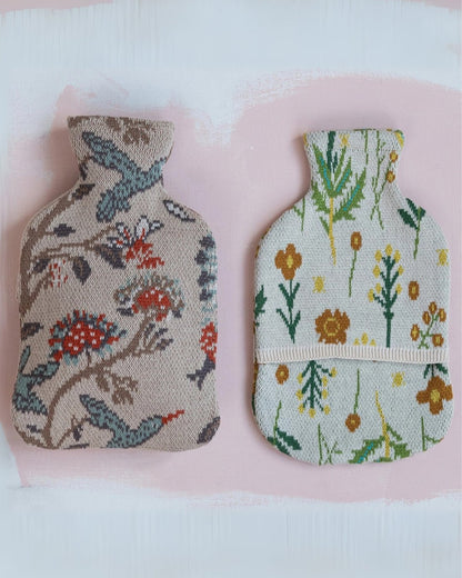 Sol Hot Water Bottle with Cotton Knit Cover
