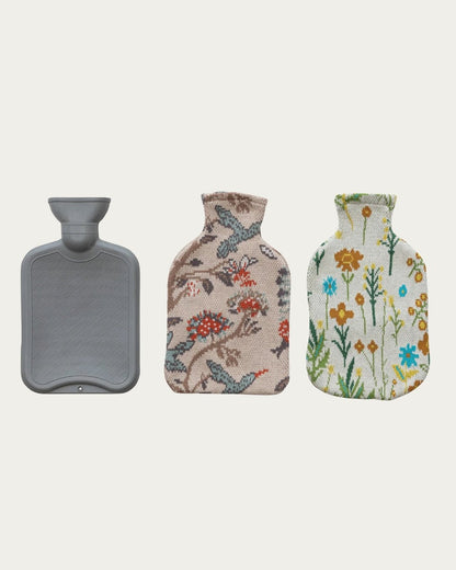 Sol Hot Water Bottle with Cotton Knit Cover