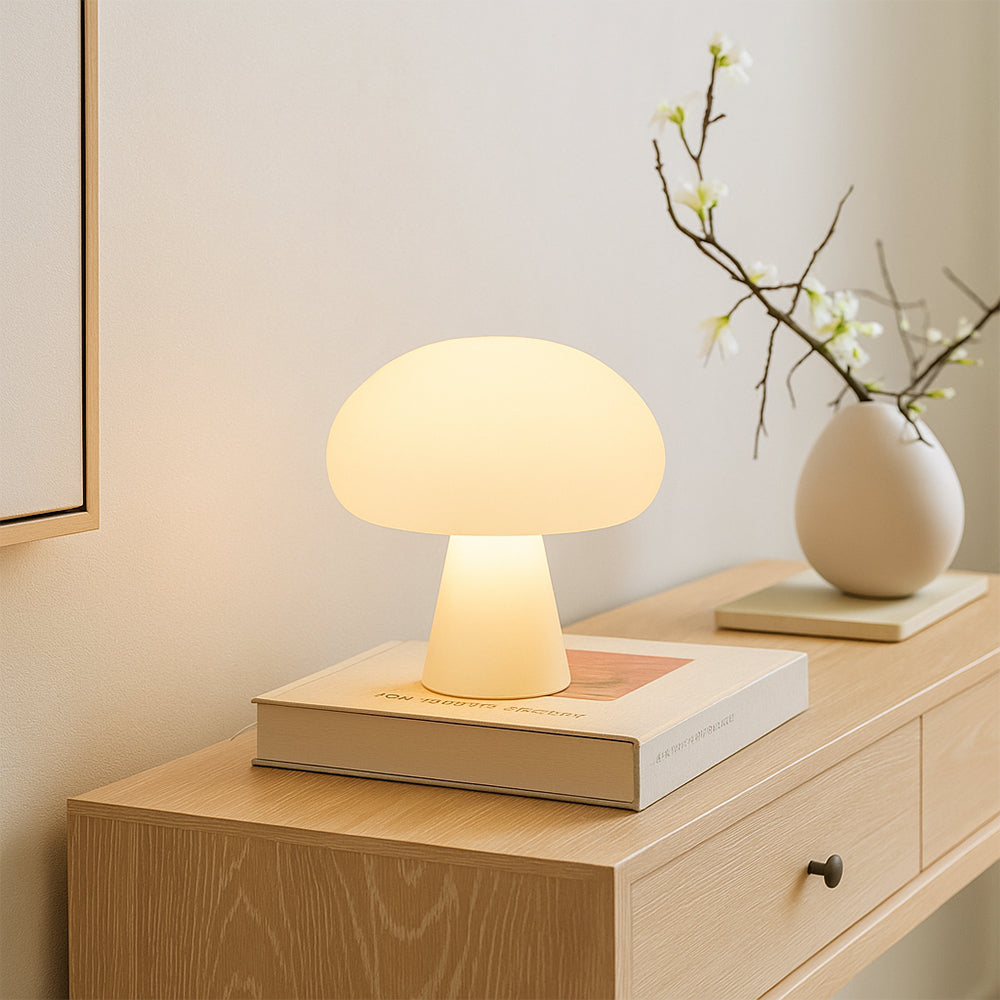 Lampa stołowa z grzybkiem do użytku wewnątrz i na zewnątrz