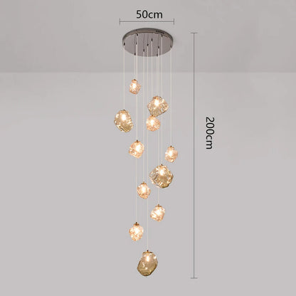Nordic Villa Staircase Chandelier – Elegant Nordic Design for Hallways