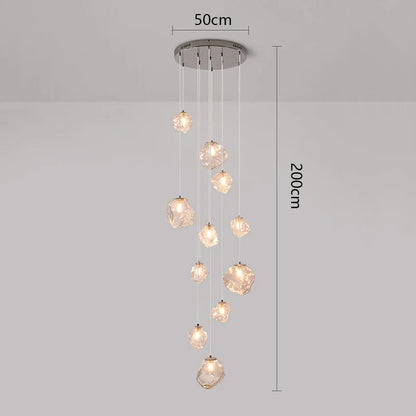 Élégant lustre de escalier Nordic Villa pour une ambiance raffinée