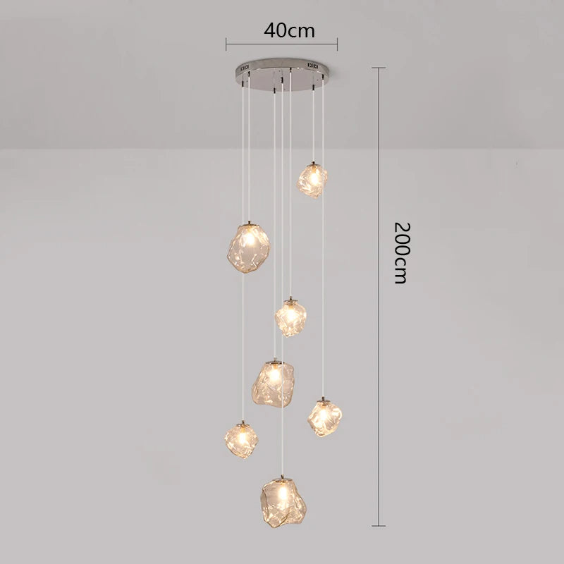 Nordic Villa Staircase Chandelier – Elegant Nordic Design for Hallways