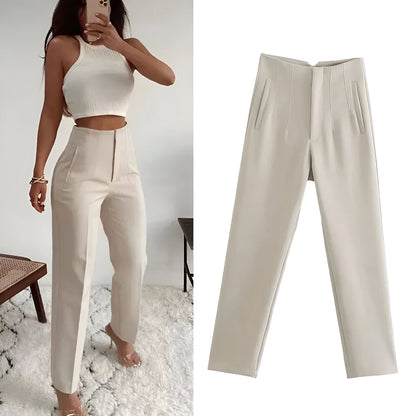 PANTALON À TAILLE HAUTE ARIA
