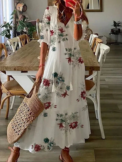 Langes Damenkleid