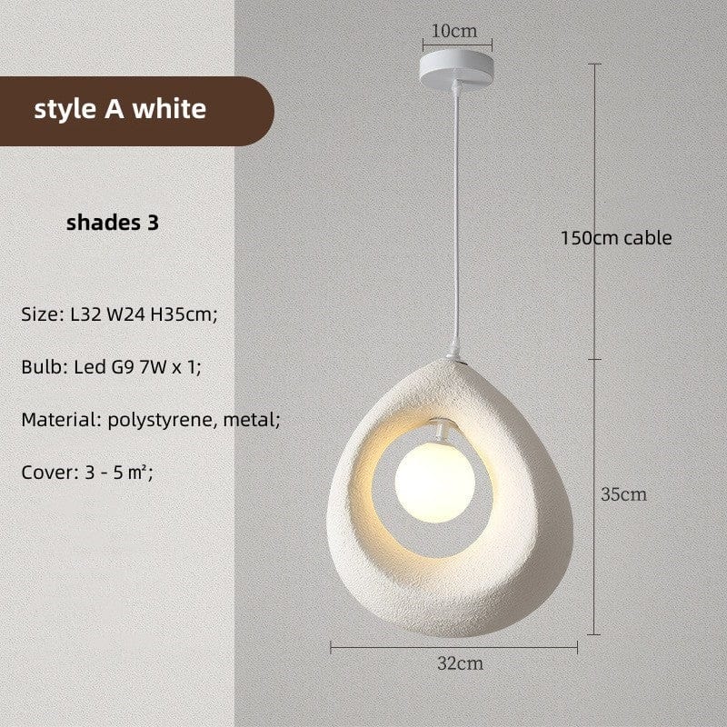 Circular Wabi-Sabi Pendant Light