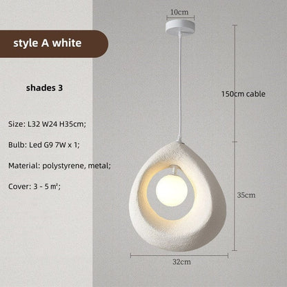 Circular Wabi-Sabi Pendant Light