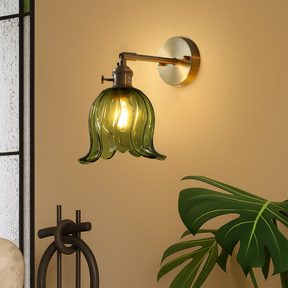 Elegant Flower-Shaped Glass Wall Light for Cozy Home Decor