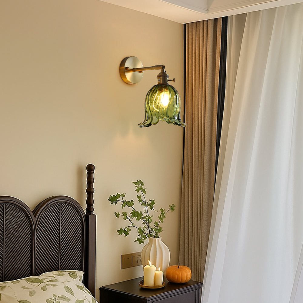 Elegant Flower-Shaped Glass Wall Light for Cozy Home Decor