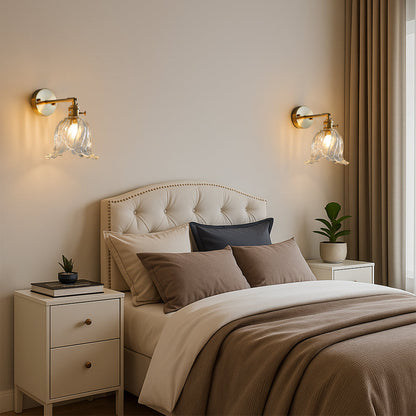 Elegant Flower-Shaped Glass Wall Light for Cozy Home Decor