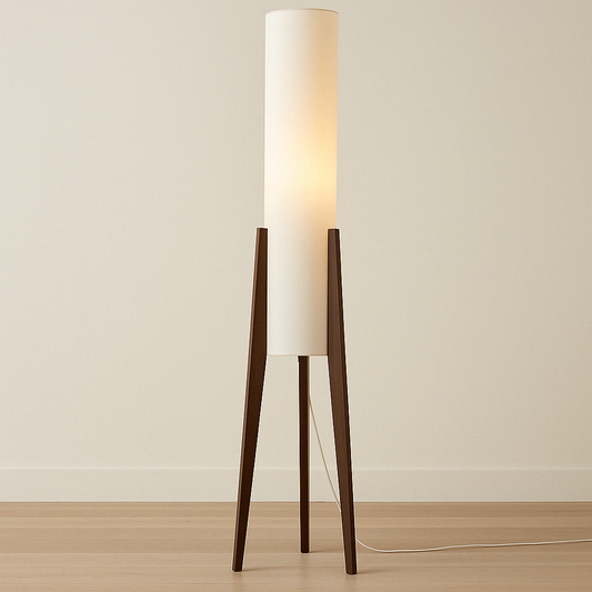 Lampa podłogowa z litego orzecha stoleowego - elegancki dodatek do Twojego wnętrza